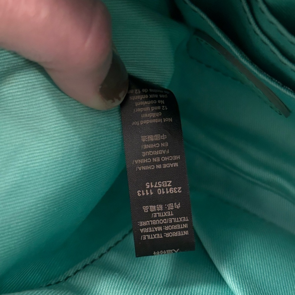 Fossil Sydney Woven Crossbody Bag Purse Green Teal Turquoise Leather ZB5715 - Picture 11 of 12